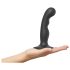 Strap-on-me P&G S - dildo curbat cu ventuză (negru)