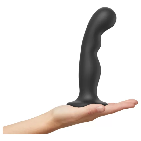 Strap-on-me P&G L - dildo curbat cu ventuză - silicon negru