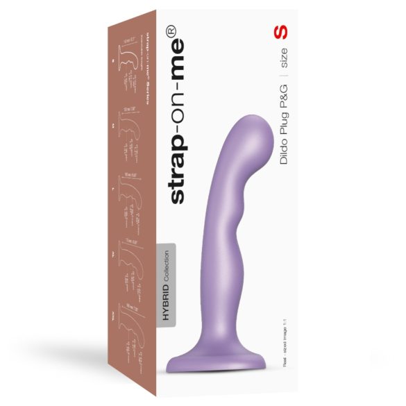 Strap-on-me - dildo cu ventuză curbat - silicon lila - mărimea S