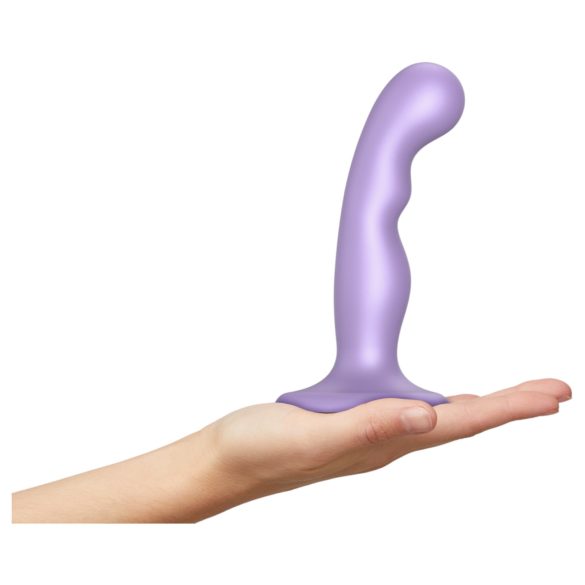 Strap-on-me - dildo cu ventuză curbat - silicon lila - mărimea S