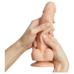 Strap-on-me S - dublu strat, dildo cu ventuză (natur)