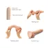 Strap-on-me M - dildo cu două straturi, cu ventuză (culoarea pielii)