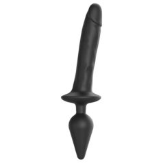   Strap-on-me Swith Realistic XXL - Dildo 2în1 din silicon (negru)