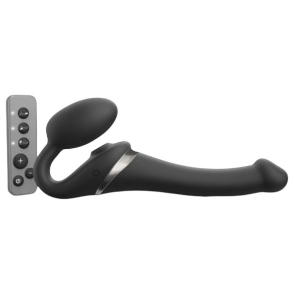 Strap-on-me S - vibrator cu aer, cu centură - (negru)