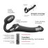 Strap-on-me S - vibrator cu aer, cu centură - (negru)