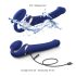 Strap-on-me M - vibrator cu curea - stimulare cu unde de aer - albastru