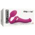 Strap-on-me S - vibrator cu unde pulsatorii tip strap-on - roz