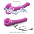 Strap-on-me M - vibrator cu curea, cu unde de aer (roz)