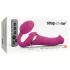Strap-on-me M - vibrator cu curea, cu unde de aer (roz)