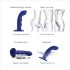 Strap-on-me M - vibrator impermeabil, pulsatil G-spot (albastru)