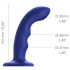 Strap-on-me M - vibrator impermeabil, pulsatil G-spot (albastru)