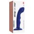 Strap-on-me M - vibrator impermeabil, pulsatil G-spot (albastru)
