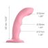 Strap-on-me M - vibrator G-spot roz pulsatoriu și rezistent la apă (roz)