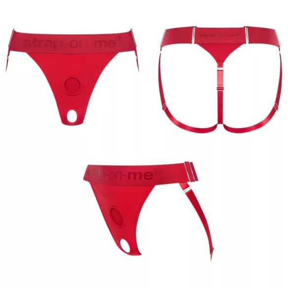 Strap-on-me - chiloți pentru dildo cu ham - XS-XXL - roșu