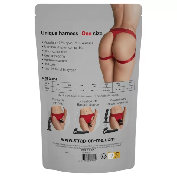 Strap-on-me - chiloți pentru dildo cu ham - XS-XXL - roșu