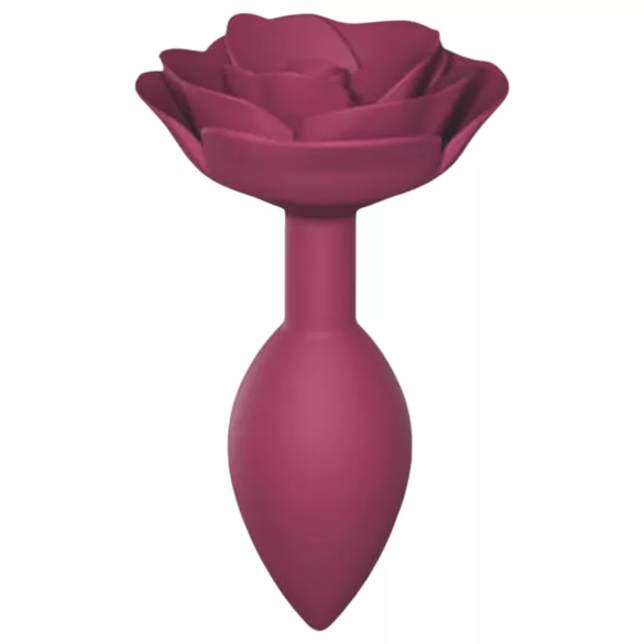 Love to Love Open Roses M - plug anal din silicon (roșu)