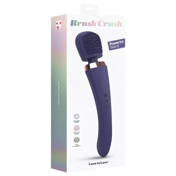 Love to Love Brush Crush - vibrator tip baghetă pentru masaj (albastru)