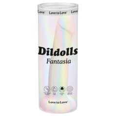   Dildolls Fantasia - dildou din silicon cu ventuză (în dungi)