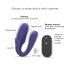 Love to Love Match up - vibrator dual cu telecomandă, mov