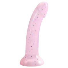   Dildolls Starlight - dildo cu ventuză, decorat cu stele (roz)