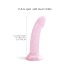 Dildolls Starlight - dildo cu ventuză, decorat cu stele (roz)
