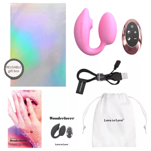 Love to Love Wonderlover - vibrator roz pentru punctul G și clitoris