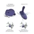 Love to Love GoFast - vibrator pentru penetrare și stimulare clitoridiană cu ventuză (albastru)