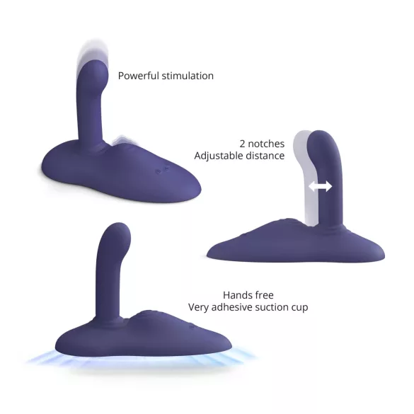 Love to Love GoFast - vibrator pentru penetrare și stimulare clitoridiană cu ventuză (albastru)
