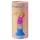 Love to Love Candy Loop - dildo din silicon cu LED luminos (roz-albastru) - 16,9 cm