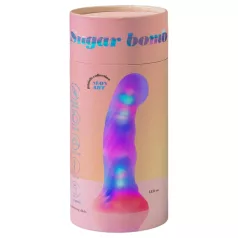   Love to Love Sugar Bomb - dildo din silicon cu LED luminos (roz-galben) - 16,9 cm