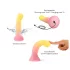 Love to Love Sugar Bomb - dildo din silicon cu LED luminos (roz-galben) - 16,9 cm