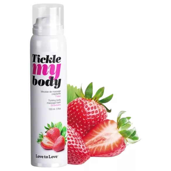 Tickle my body - spumă de masaj cu aromă de căpșuni - 150ml