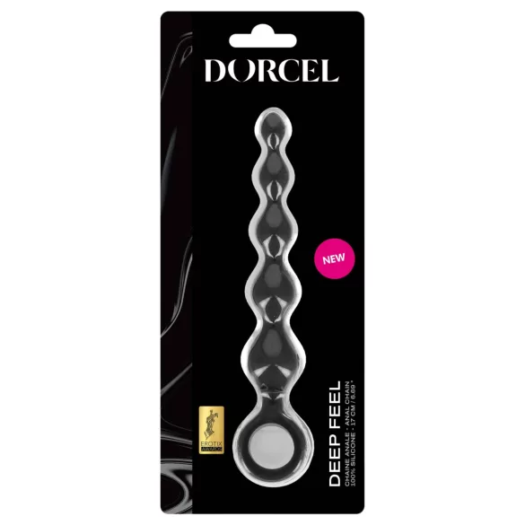 Dorcel Deep Feel - dildo anal cu perle (negru)