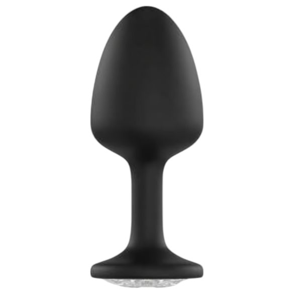 Dorcel Geisha Plug Diamond M - plug anal cu piatră albă (negru)