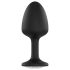 Dorcel Geisha Plug Diamond M - plug anal cu piatră albă (negru)