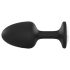 Dorcel Geisha Plug Diamond M - plug anal cu piatră albă (negru)