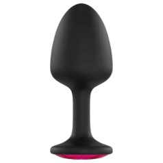 Dorcel Geisha Plug Ruby M - plug anal cu piatră roz (negru)
