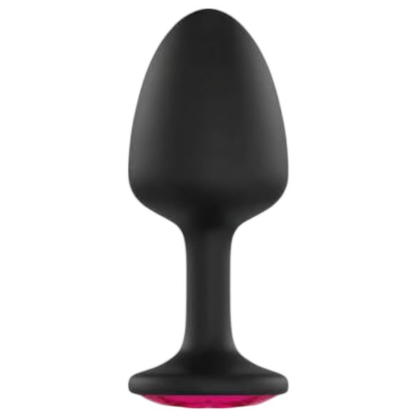 Dorcel Geisha Plug Ruby M - plug anal cu piatră roz (negru)