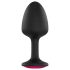 Dorcel Geisha Plug Ruby M - plug anal cu piatră roz (negru)