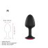 Dorcel Geisha Plug Ruby M - plug anal cu piatră roz (negru)