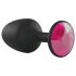 Dorcel Geisha Plug Ruby M - plug anal cu piatră roz (negru)