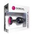 Dorcel Geisha Plug Ruby M - plug anal cu piatră roz (negru)