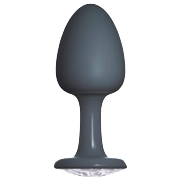 Dorcel Geisha Plug Diamond L - plug anal cu pietre albe (negru)