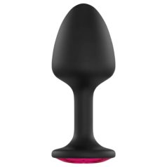 Dorcel Geisha Plug Ruby XL - anal plug negru cu piatră roz