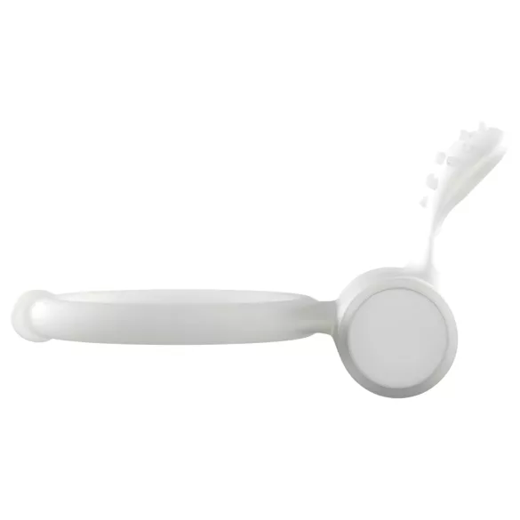 Dorcel - inel pentru penis vibrator fosforescent - alb