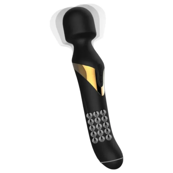 Dorcel - Vibrator dual stimulare 2în1 - masaj și penetrare - silicon negru