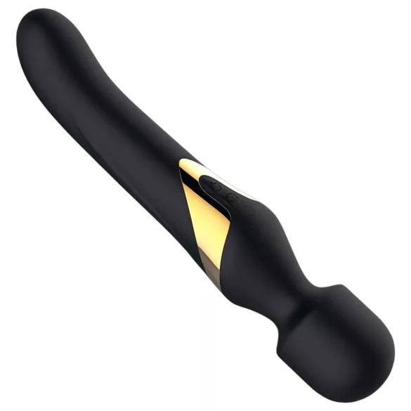 Dorcel - Vibrator dual stimulare 2în1 - masaj și penetrare - silicon negru