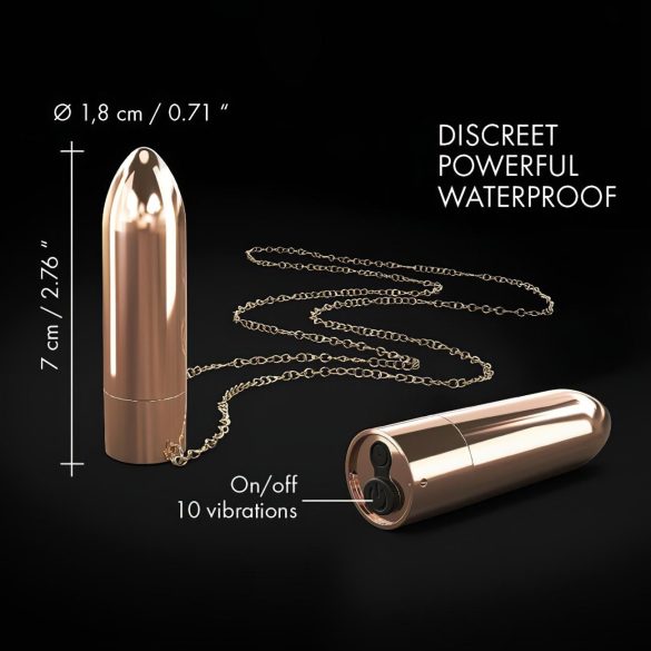 Dorcel - vibrator rezistent la apă și reîncărcabil, ca un colier (rosegold)