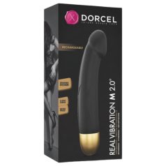   Vibrația Reală 2.0 Dorcel - vibrator reîncărcabil (negru-auriu)