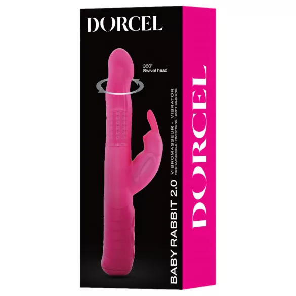 Vibrator Dorcel Baby Rabbit 2.0 cu braț clitoridian, reîncărcabil, roz
